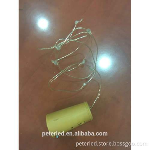 LED fairy Battery copper wire string Lights with glass bottle cap